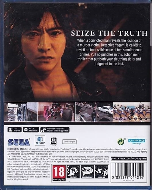 Lost Judgment - PS5 (A-Grade) (Genbrug)